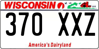 WI license plate 370XXZ