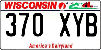 WI license plate 370XYB