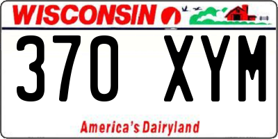 WI license plate 370XYM