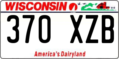 WI license plate 370XZB