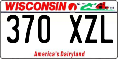 WI license plate 370XZL