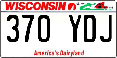 WI license plate 370YDJ