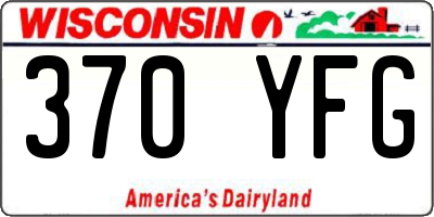 WI license plate 370YFG