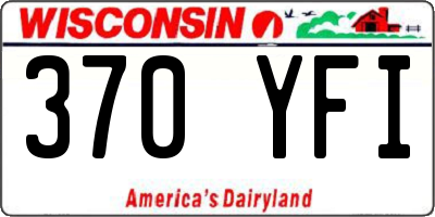 WI license plate 370YFI