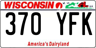 WI license plate 370YFK