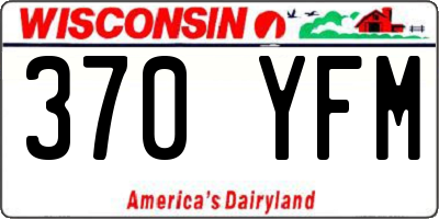 WI license plate 370YFM