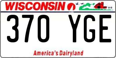 WI license plate 370YGE