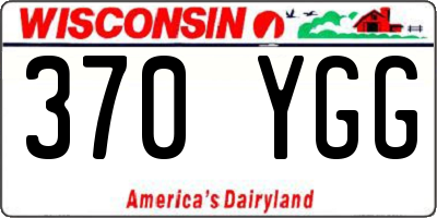 WI license plate 370YGG