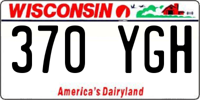 WI license plate 370YGH