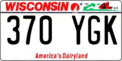 WI license plate 370YGK