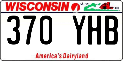 WI license plate 370YHB