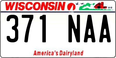 WI license plate 371NAA