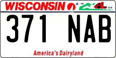 WI license plate 371NAB