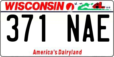 WI license plate 371NAE