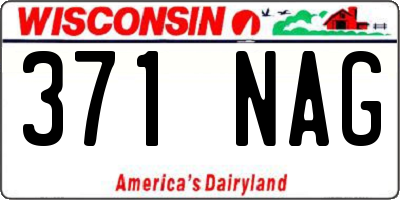 WI license plate 371NAG