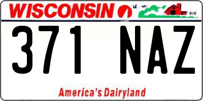 WI license plate 371NAZ