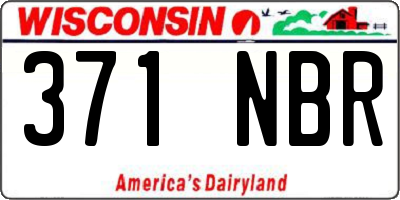 WI license plate 371NBR