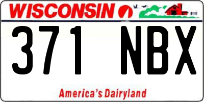 WI license plate 371NBX