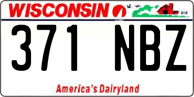 WI license plate 371NBZ