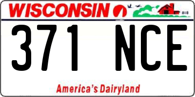 WI license plate 371NCE