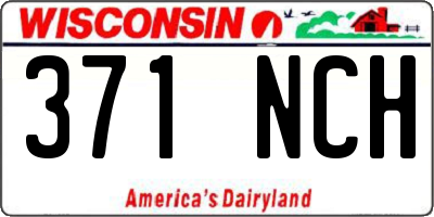 WI license plate 371NCH