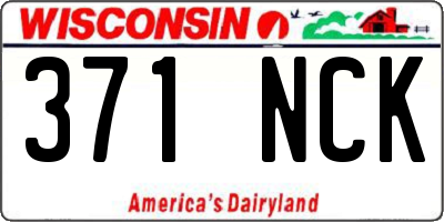 WI license plate 371NCK