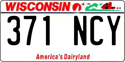 WI license plate 371NCY