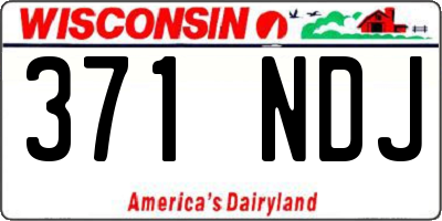 WI license plate 371NDJ