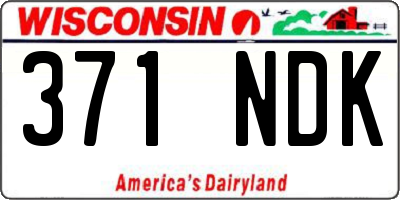 WI license plate 371NDK