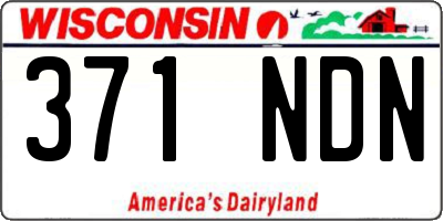WI license plate 371NDN