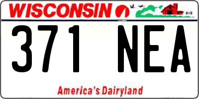 WI license plate 371NEA