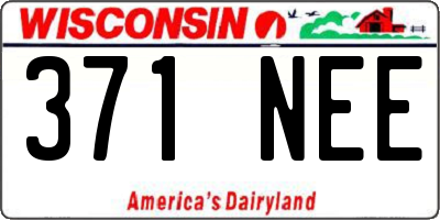 WI license plate 371NEE