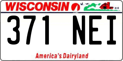 WI license plate 371NEI