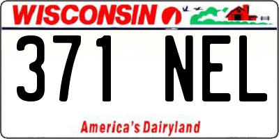 WI license plate 371NEL