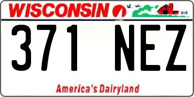 WI license plate 371NEZ