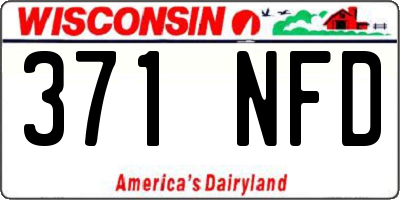 WI license plate 371NFD