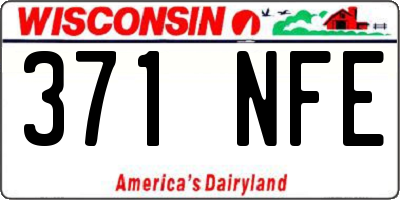 WI license plate 371NFE