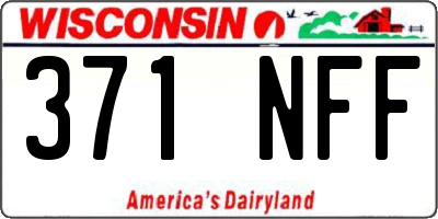 WI license plate 371NFF