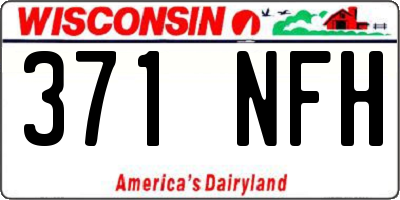 WI license plate 371NFH