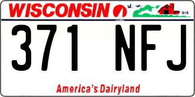 WI license plate 371NFJ