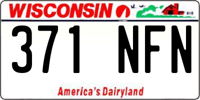 WI license plate 371NFN
