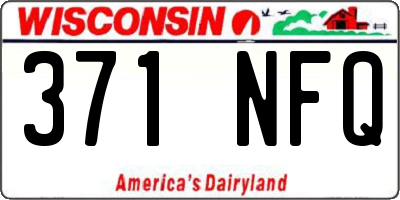 WI license plate 371NFQ