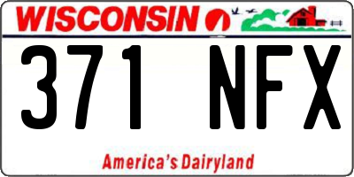 WI license plate 371NFX