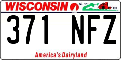 WI license plate 371NFZ