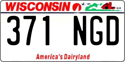 WI license plate 371NGD