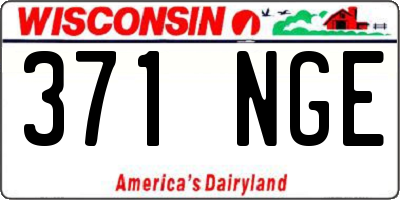 WI license plate 371NGE