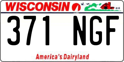 WI license plate 371NGF