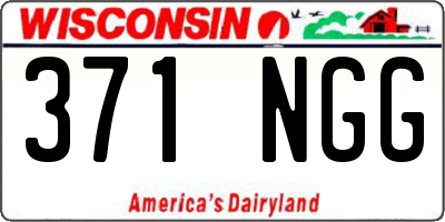 WI license plate 371NGG