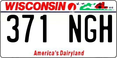 WI license plate 371NGH