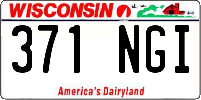 WI license plate 371NGI